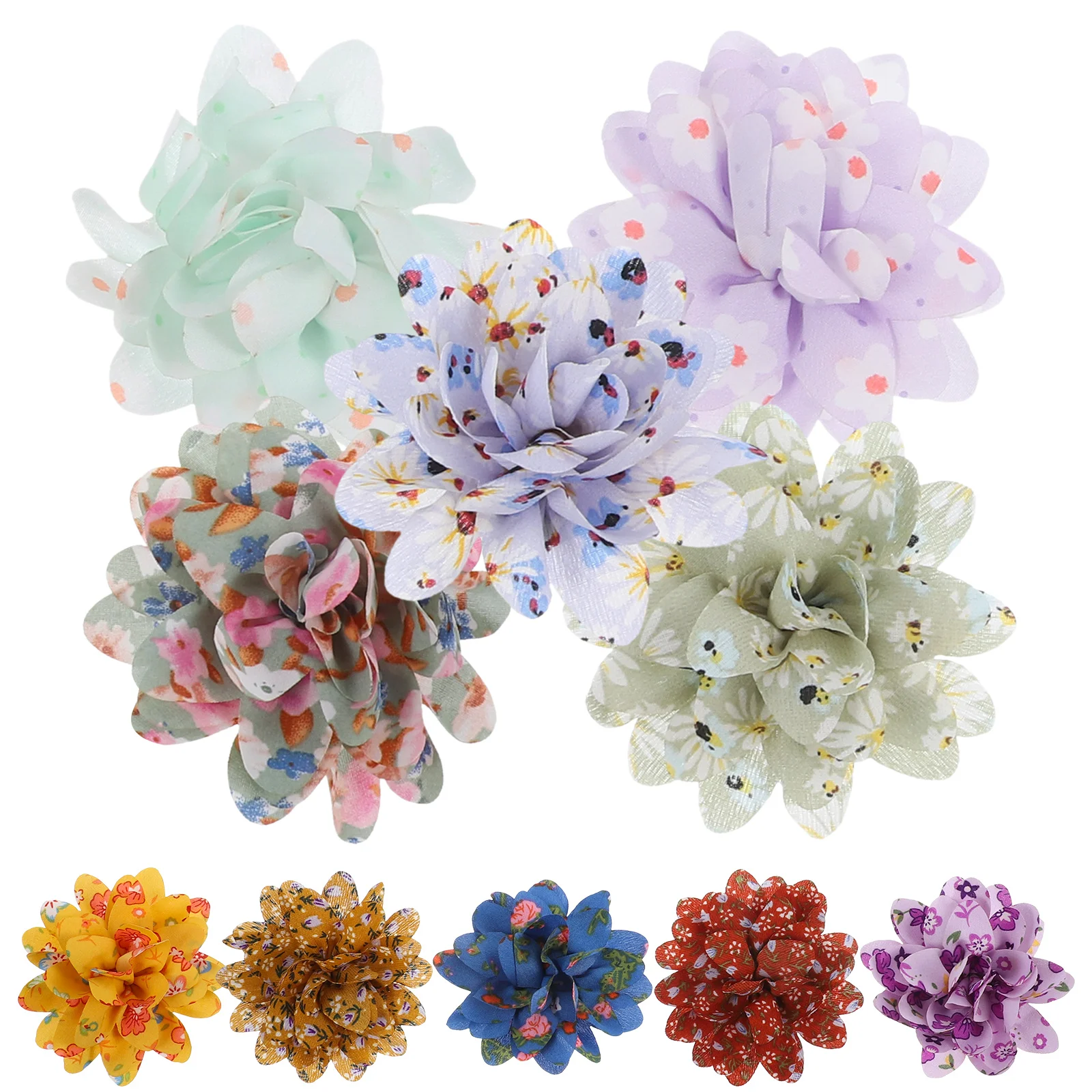 

10 Pcs Pet Headgear Dog Flowers Collar Decorative Puppy Cat Supplies Fashionable Lightweight Durable Party Photo Shoot