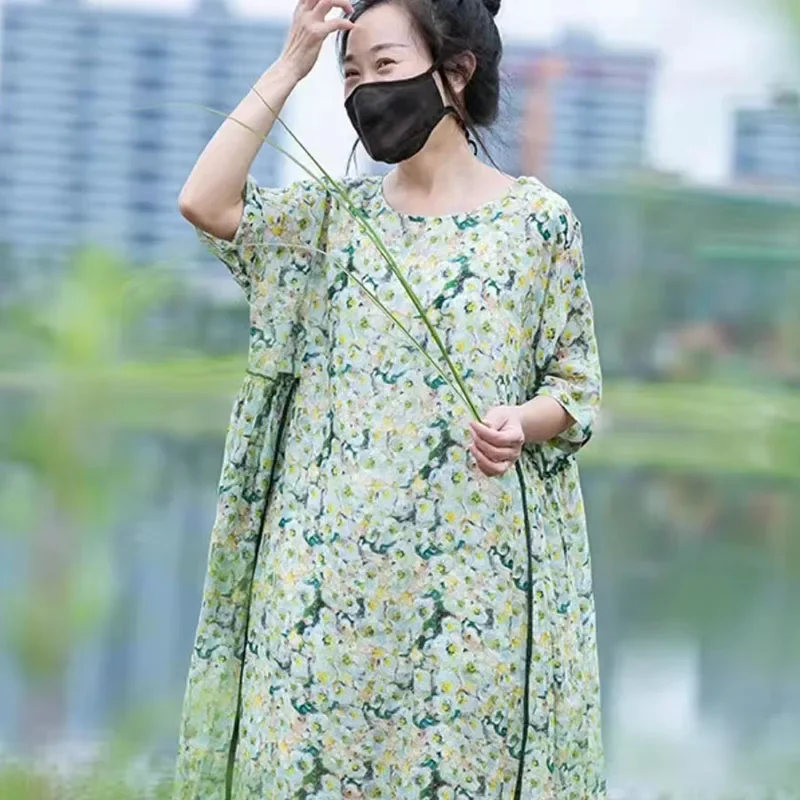 

High-quality natural ramie linen fabric summer thin breathable Chinese style gown dress clothing organization Diy sewing