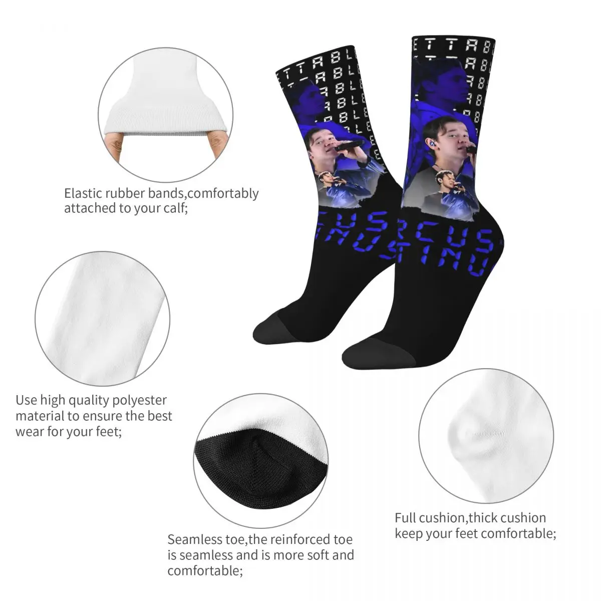 Marcus And Martinus Unforgettable Eurovisions 2024 Sweden Theme Socks Accessories for Unisex Breathable Printed Socks