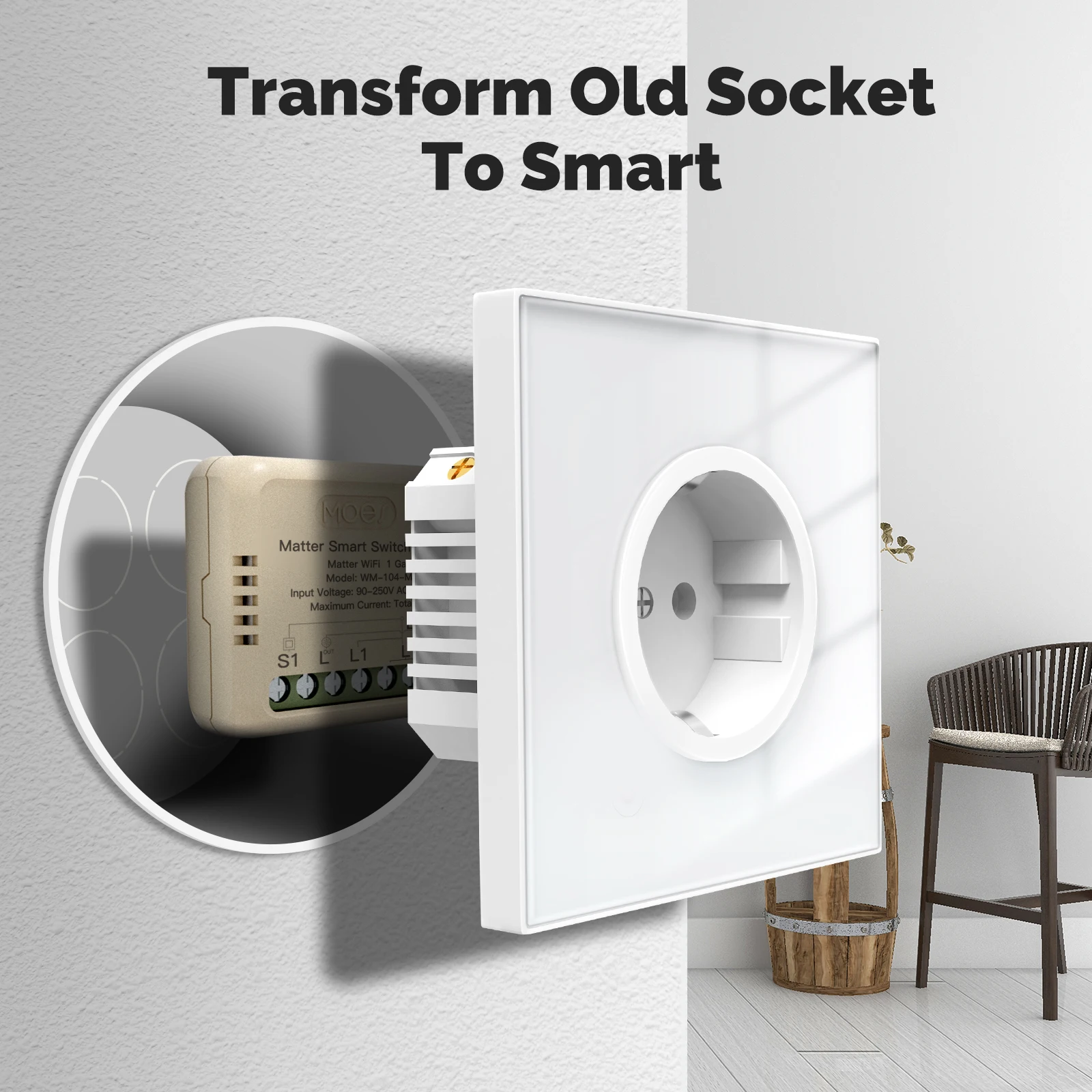 Tuya WiFi Matter Mini Smart Switch Module Relay Timer Home Automation App Remote