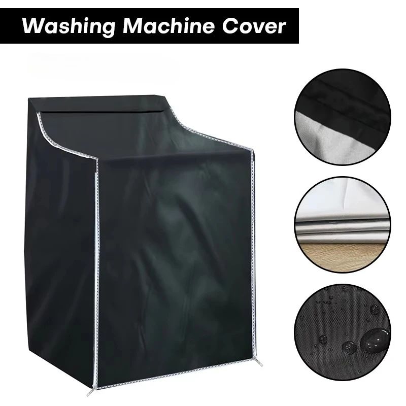 Front Load Washing Machine Protective Cover, Waterproof Sunproof Dustproof Cover for Automatic Washer and Dryer