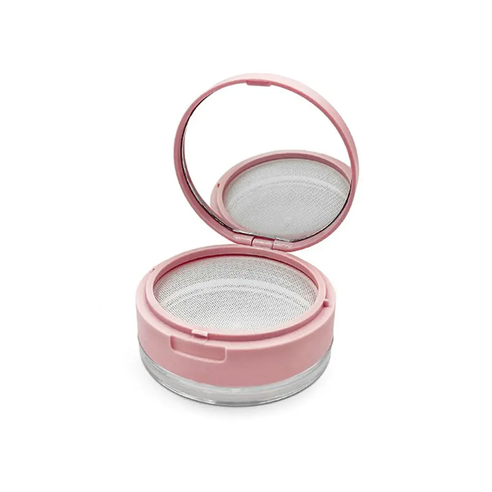 

Sieve Portable Powdery Cake Box With Puff Plastic Cosmetic Container Loose Powder Pot Empty Powder Case Travel Makeup Jar