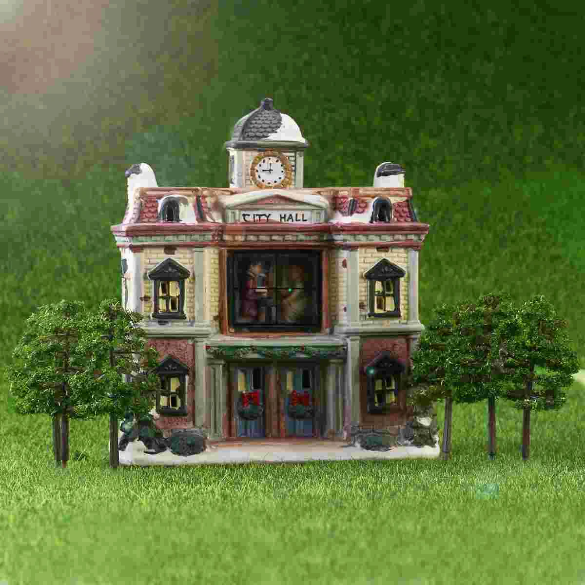 Winomo 20 piezas 9cm paisaje modelo árbol de simulación (verde oscuro) modelo arquitectónico árbol modelo verde