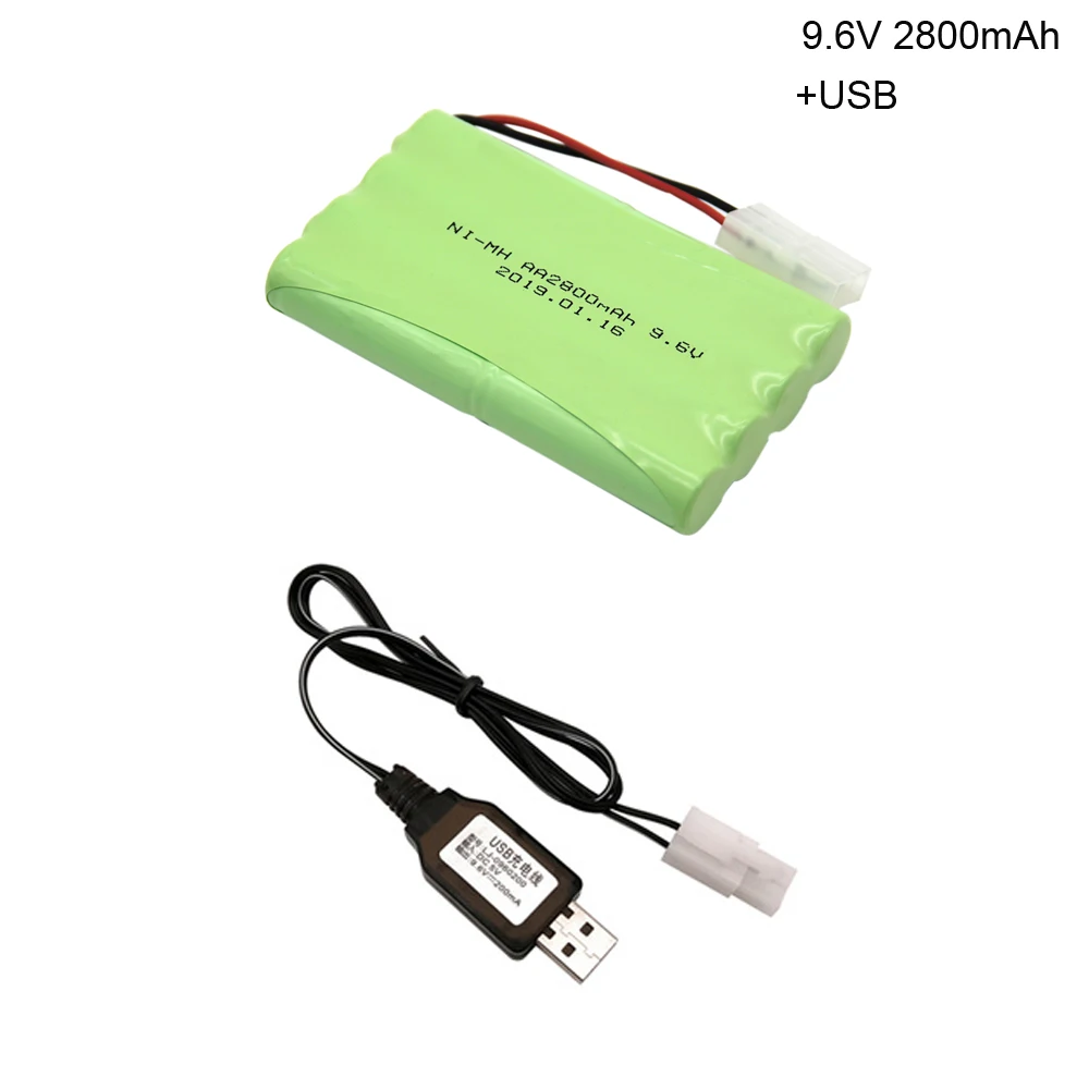 9.6V 2800mAh NI-MH battery with USB charger for RC toys 9.6v battery group Kep-2p Plug/Tamiya plug high capacity nimh batteries