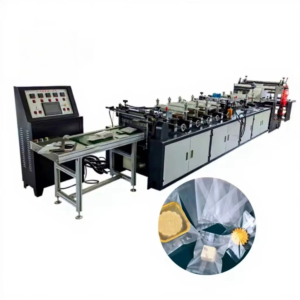 Auto Plastic Food Packaging Bag Making Pouch Machine Center Weld Gusset Pouch with Middle Seal PLC and Motor Core Components