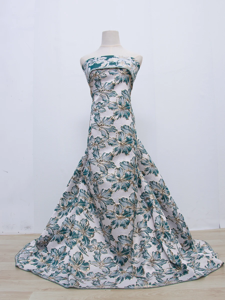 Nigerian Brocade African Lace Fabric 2025 Newest Jacquard Lace Fabrics Party Dresses for Women Sewing High Quality,2.5Yards 4336