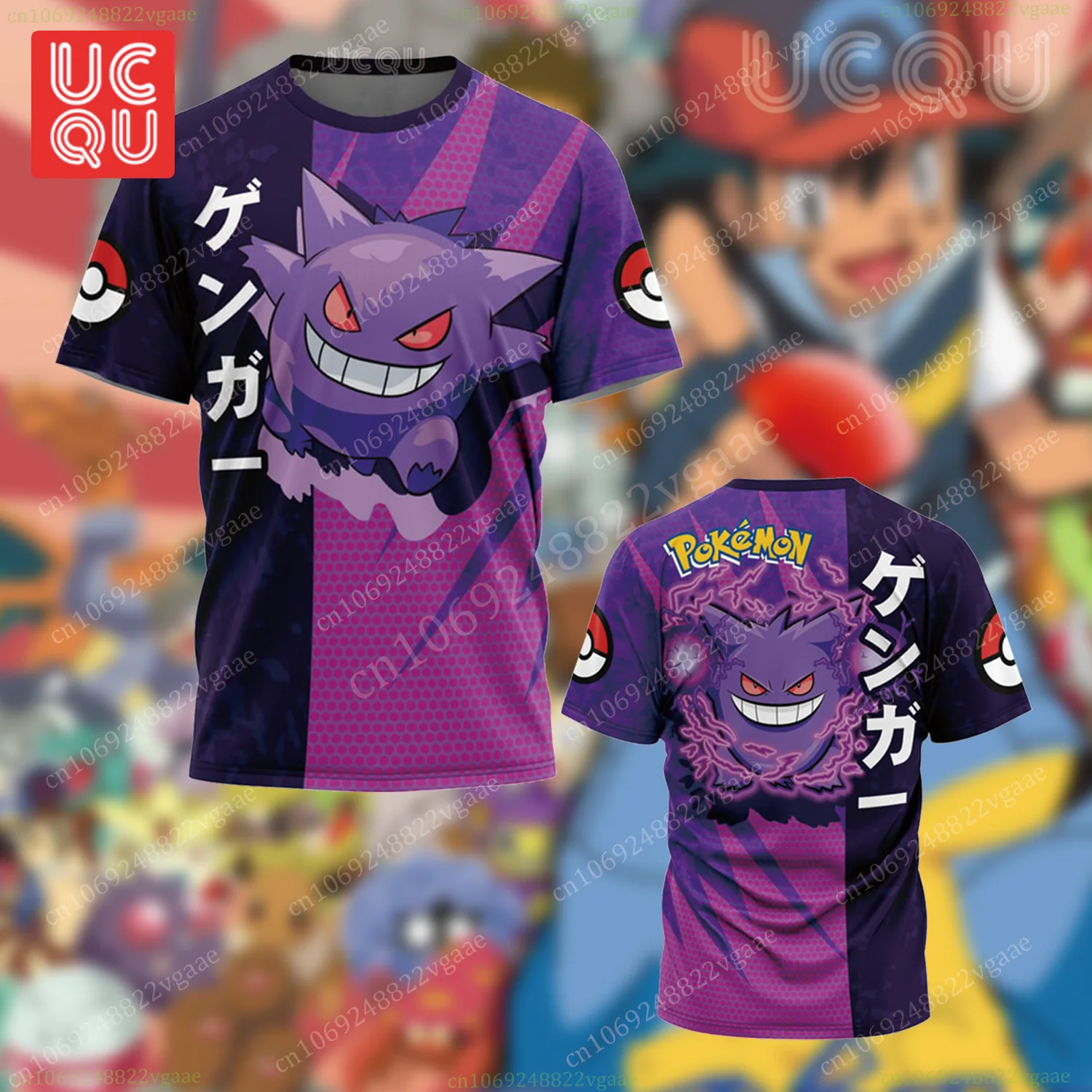 2025-verao-gengar-t-camisa-criancas-mulheres-homens-pokemon-tshirt-meninas-meninos-manga-curta-dos-desenhos-animados-camisetas-roupas-uniforme-presente-brinquedo-impressao