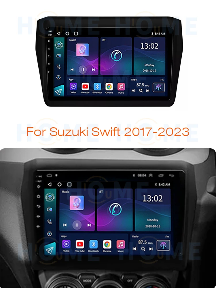 New Style Android 10 For Suzuki Swift 2017 - 2023 Car Radio Stereo Multimedia Navigation GPS Video Player Wireless Carplay