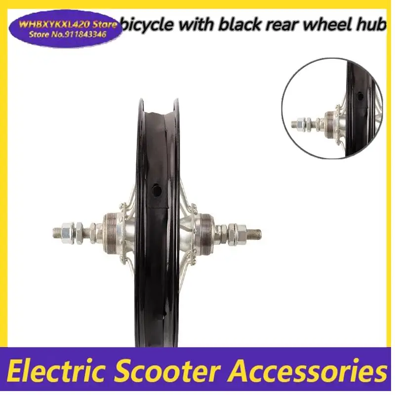 

Durable 12 inch children's bicycle with personalized black rear wheels Suitable for children's bicycles and folding scooters