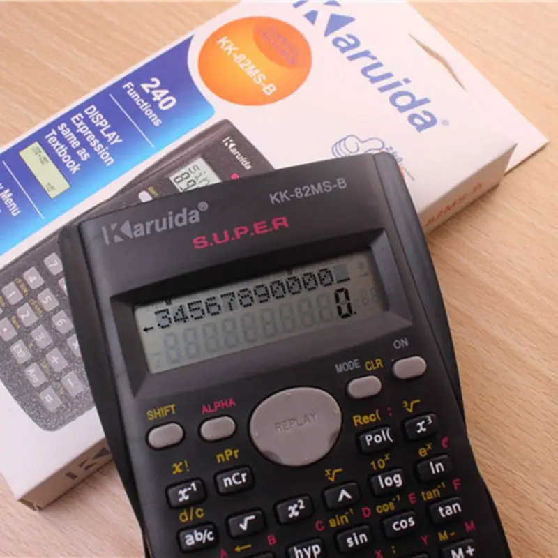 Calculadora de función científica multifuncional para estudiantes de 82MS/TL Calculadora de examen con pantalla dual