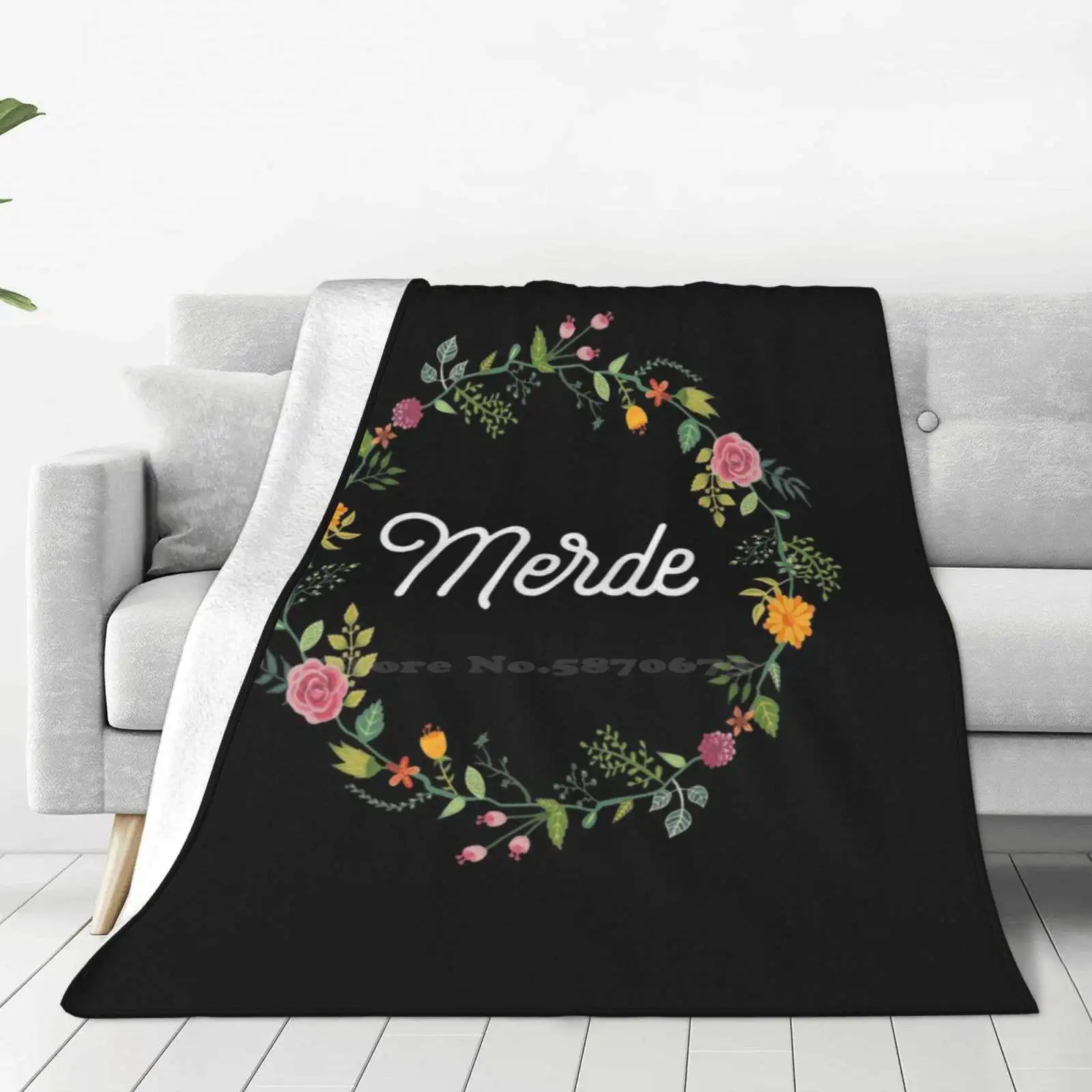 Merde-Sh * T In French New Arrival Fashion Leisure Warm Flannel Blanket French Language French Student French Teacher French