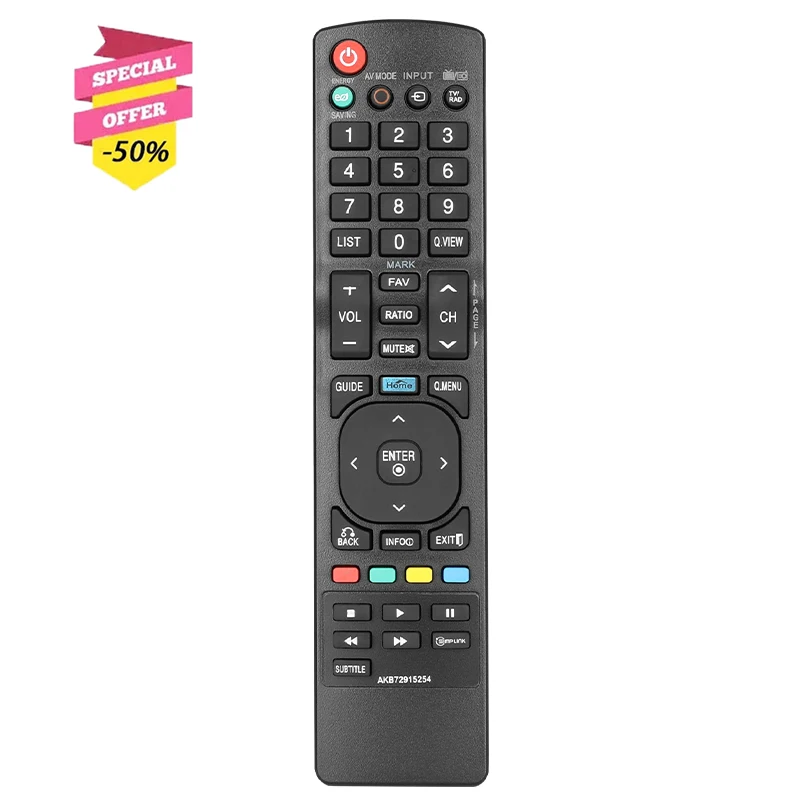 AKB72915254 Remote Control For LG TV 19LV2500 19LV2520 22LV2500 55LV3500 26LK330 32LK330 32LK430 55LK520 42PW340 42PW350 50PZ200