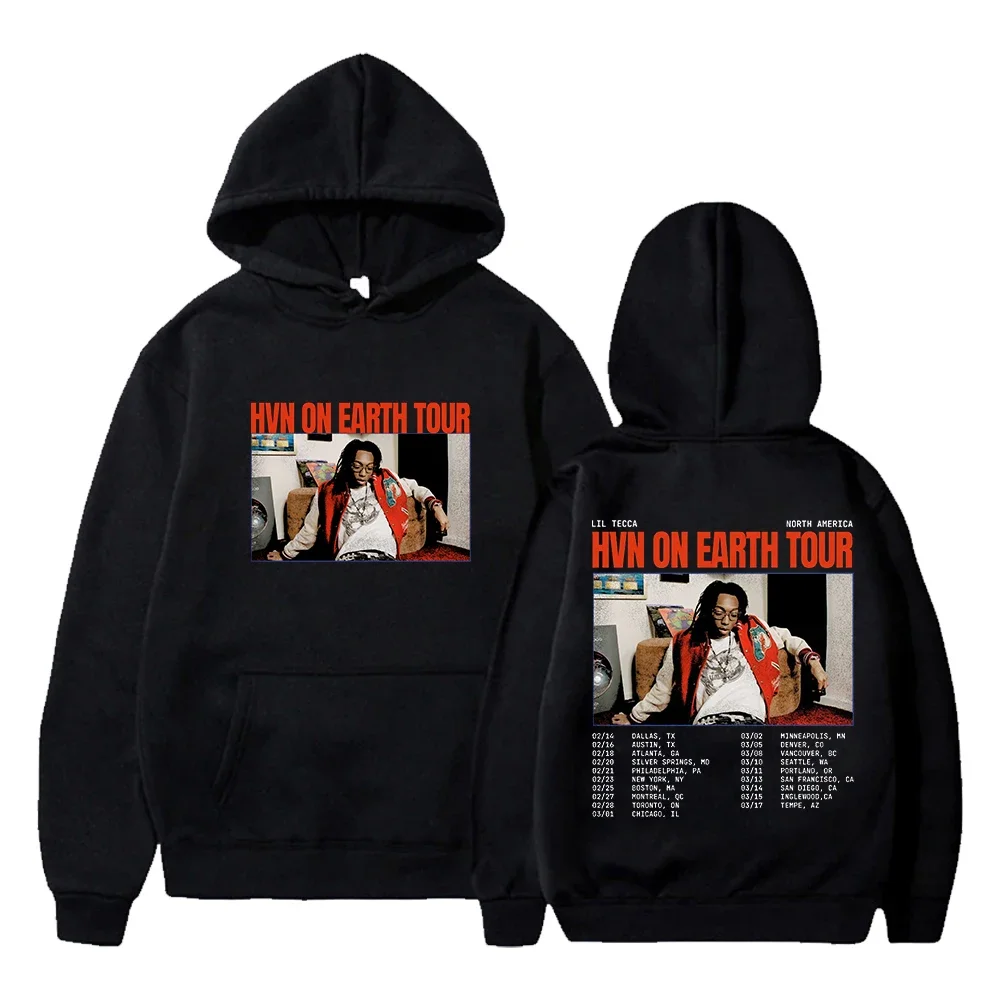 

Lil Tecca Hvn on Earth Tour 2024 Oversized Women/Men Hoodie Sweatshirt Streetwear Hip Hop Pullover Hooded Jacket Male Tracksuit