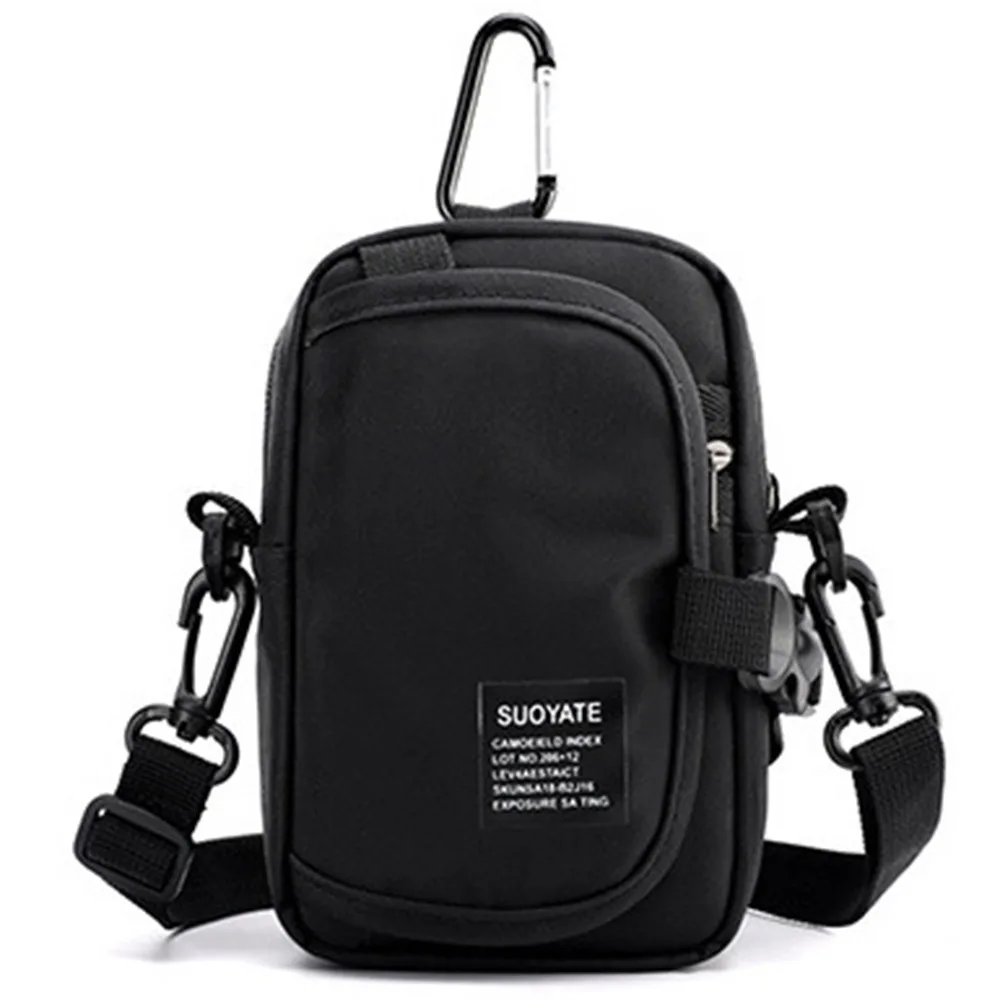 

Повседневная мужская сумка через плечо на одно плечо с несколькими карманами, большая вместительная сумка для хранения телефона, многофункциональный квадратный кошелек для кемпинга