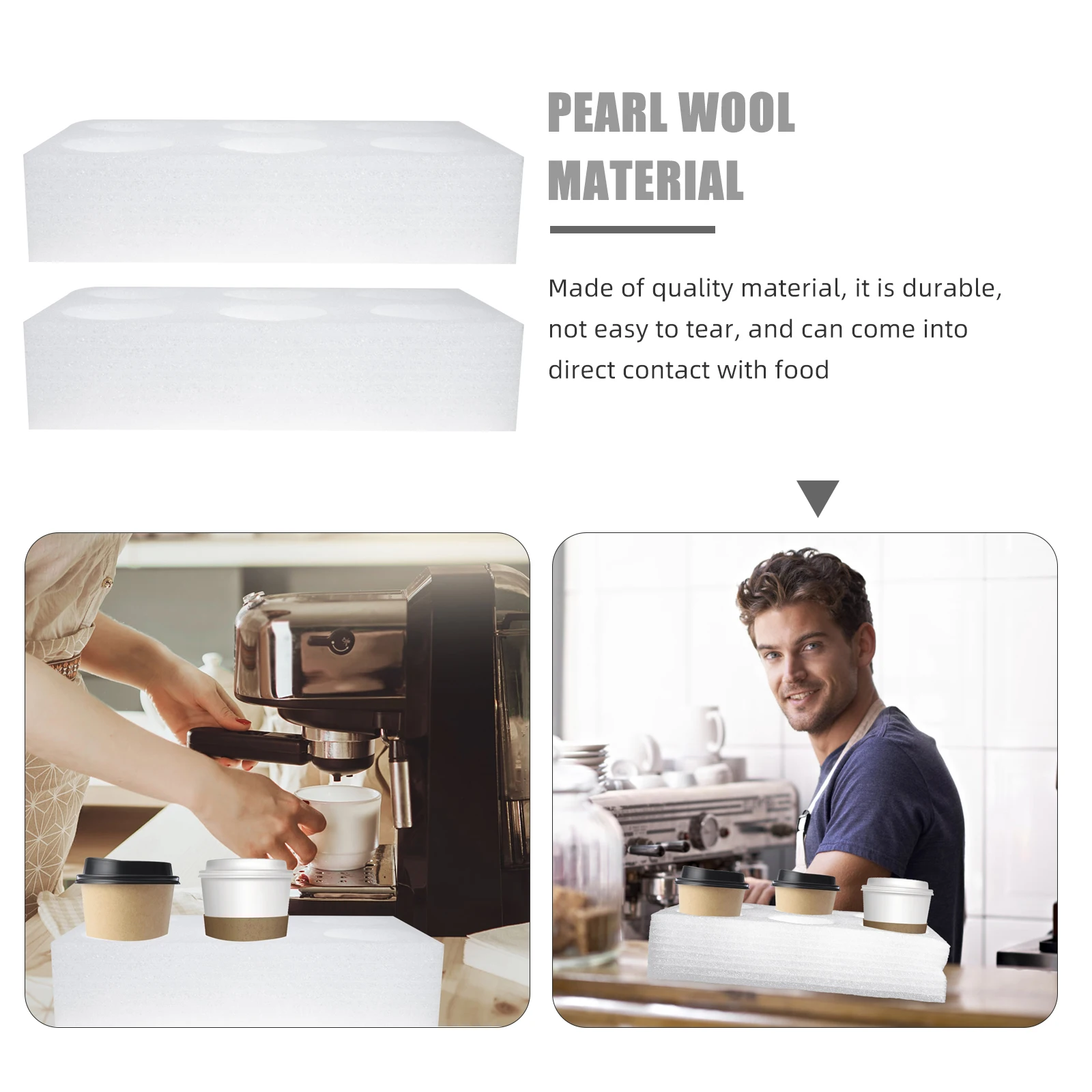 

2pcs Cup Holders Food Grade Carrier Tray For Drinks Takeout Coffee Milk Tea Convenient Cup Fixing Holders Kitchen Bar