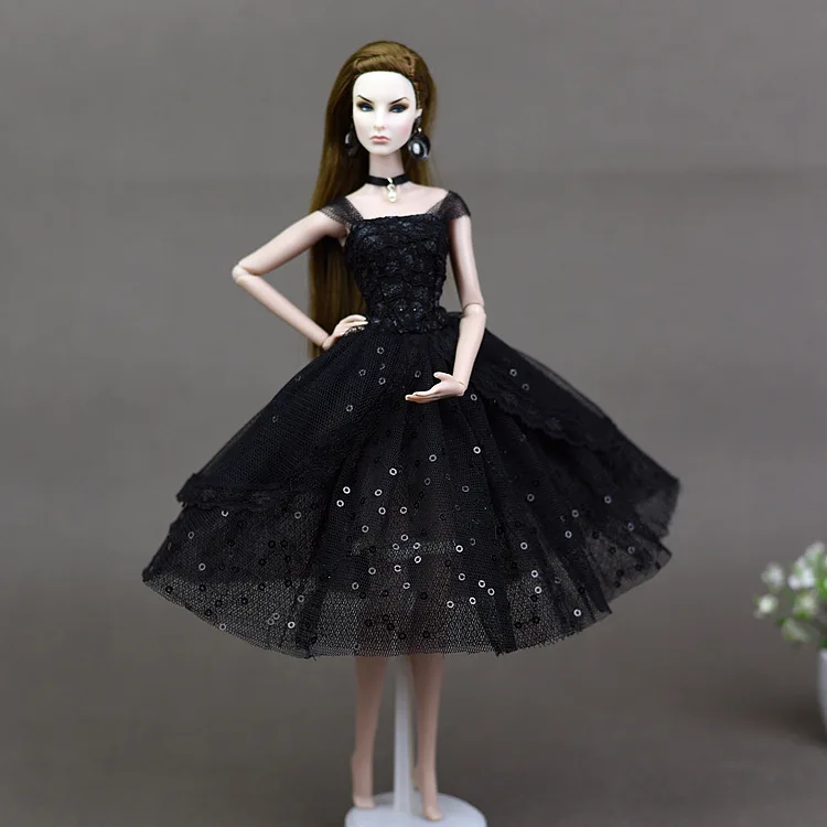 ชุดตุ๊กตา Elegant Lady สีดําชุดราตรีเสื้อผ้าสําหรับ 30 ซม.Super แต่งตัวตุ๊กตาสําหรับ 1/6 BJD ตุ๊กตาของขวัญตุ๊กตาอุปกรณ์เสริม