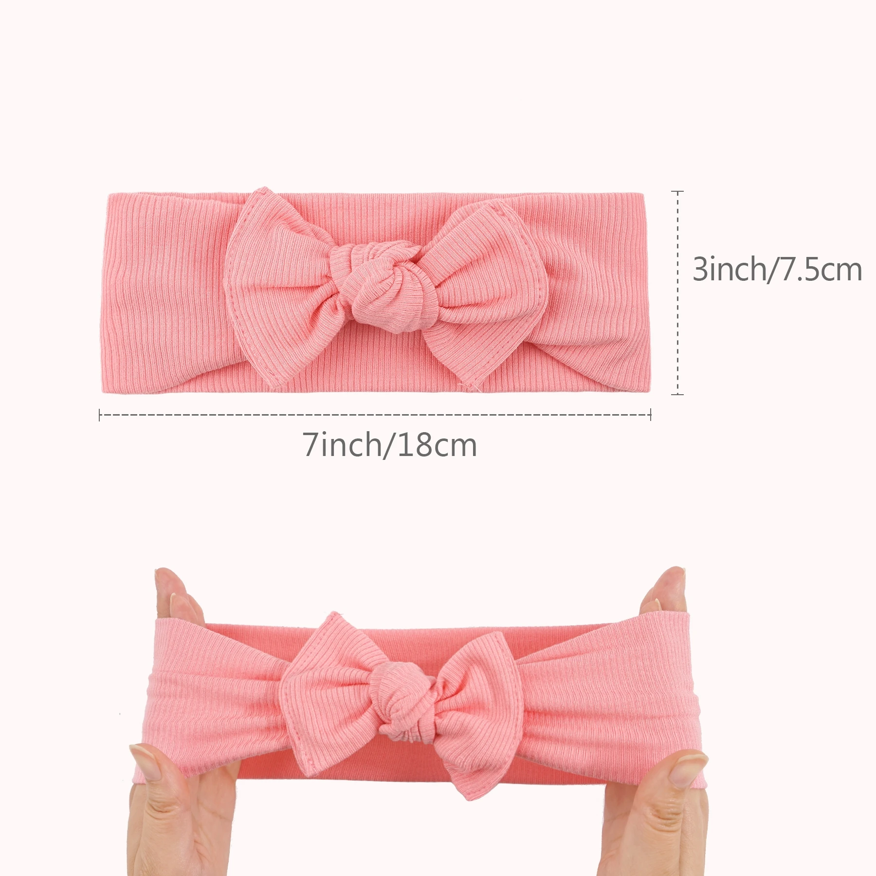 Stretchy Soft Knot Headbands com arcos de cabelo para bebês meninas, Head Wrap para crianças recém-nascidas e crianças, 4 pcs, 5pcs