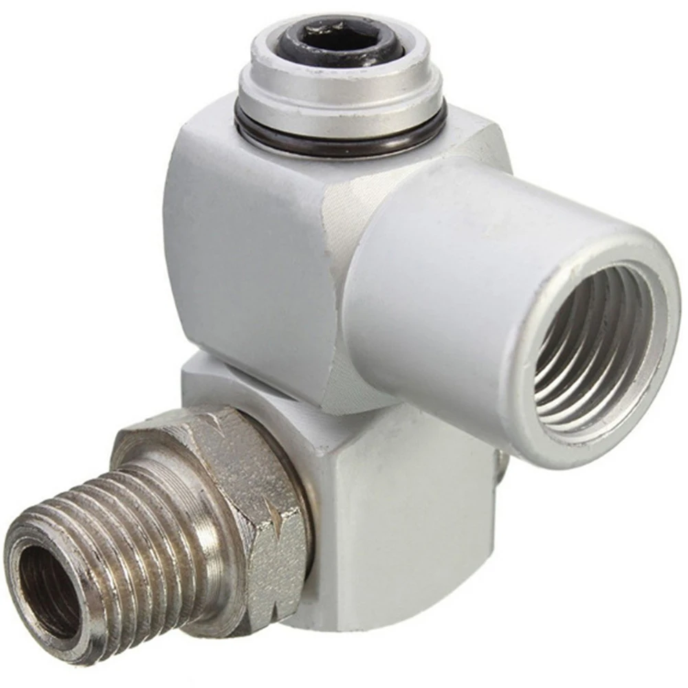 

Pneumatic Part Universal 360 Swivel Air Hose Connector Adapter Flow Aluminum Alloy Tool Used For Compressor