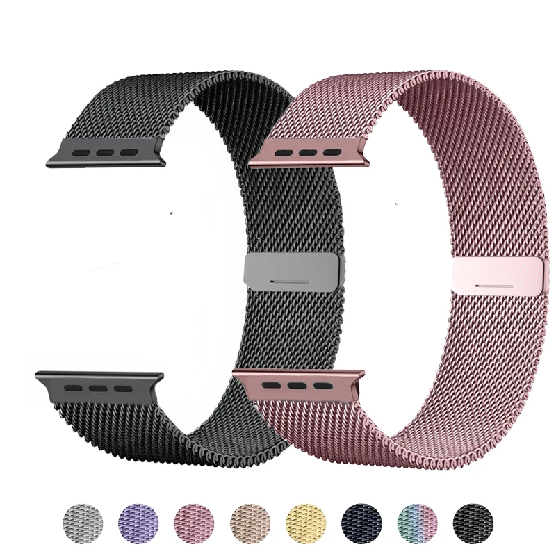 Für Apple Watch Band 44 mm 40 mm 45 mm 41 mm 49 mm 42 46 mm Milanese Loop Correa Armband iWatch Serie SE Ultra2 3 7 8 9 10 11 Armband