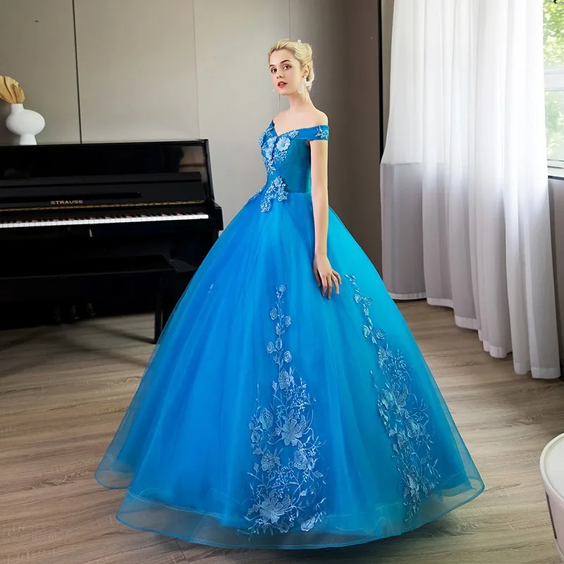 Sweet Quinceanera Dresses New Off The Shoulder Lace Appliques Ball Gown Candy Color Prom Dresses Plus Size Suknia Balowa