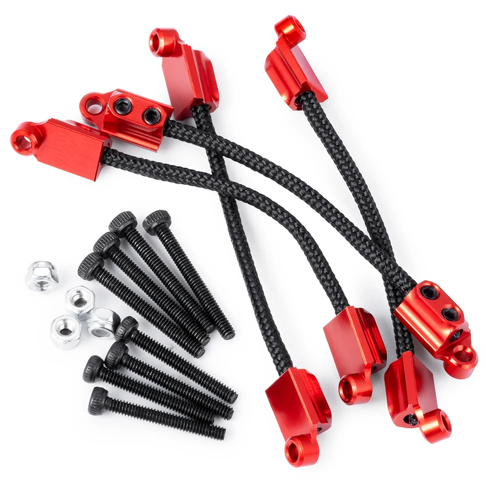 Yeahrun tiras de limite de viagem para suspensão dianteira e traseira, para 1/18 mini lmt 4wd escovado monster truck rtr, peças de atualização