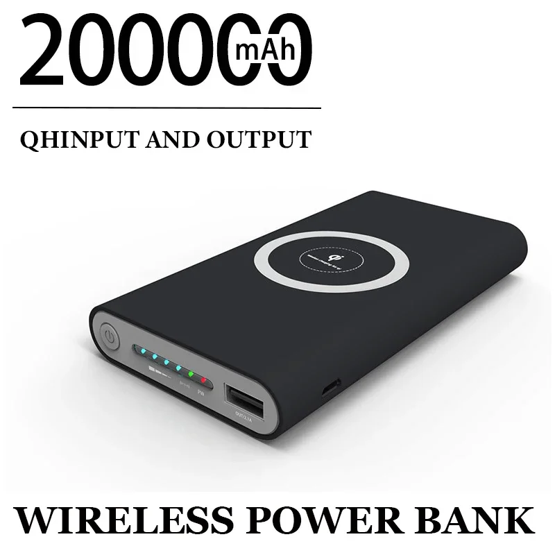 200000mAh Magnetic Power Bank Ultra Large Capacity Power Supply Wireless Charging Portable Fast Charging iPhone External Battery