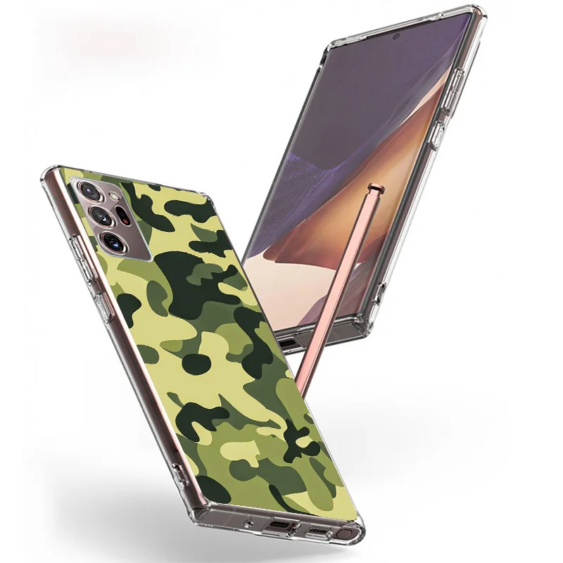 Capa de telefone de camuflagem militar, capa macia para Samsung Galaxy S24 Ultra, S23, S22, S21, S20 FE, S10 Plus, S10E, S9, S8 +