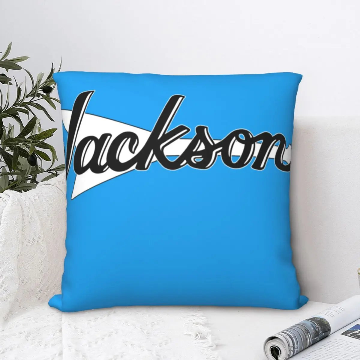 

Jackson Guitar Essential Square Pillowcase Polyester Pillow Cover Velvet Cushion Zip Decorative Comfort Throw Pillow For Home