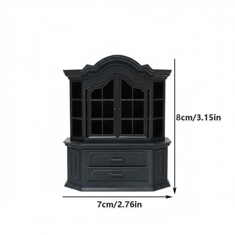 1Pcs DIY Dollhouses Tiny House Furniture Bookcase Miniature Plastic Cabinet For Dollhouses Bedroom Living Room Decor view 6