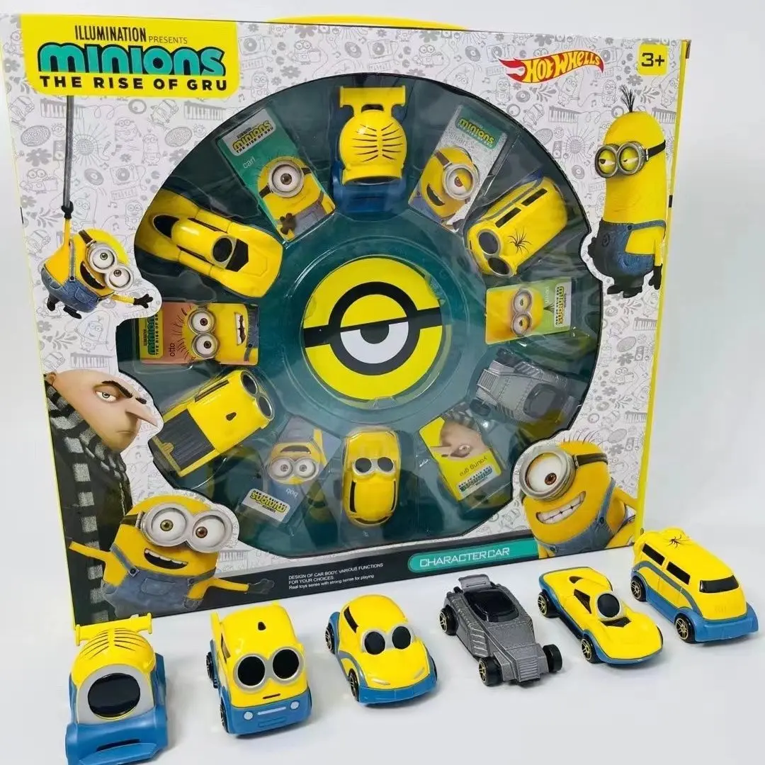 Minions Inertia Alloy Car Boy Racing Model Educational Fun Competition Toy Cartoon Sliding Alloy Car