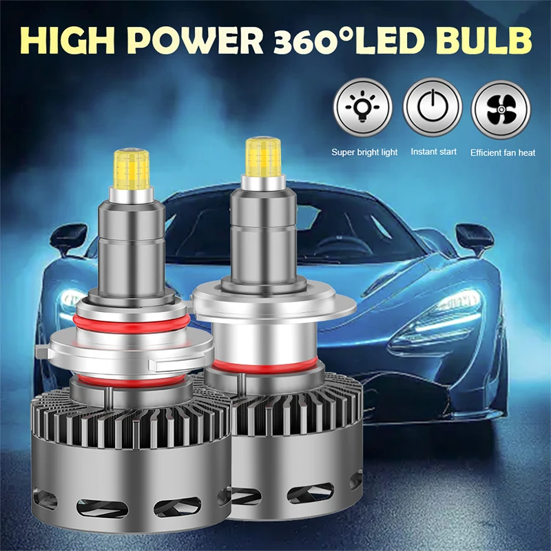 H7 LED Headlight Bulbs CANBUS 360 for Projector Lenses H11 H8 H9 LED H8 HB3 9005 HB4 9006 Hir2 9012 LED Fog Lights 6000K 12V 24V