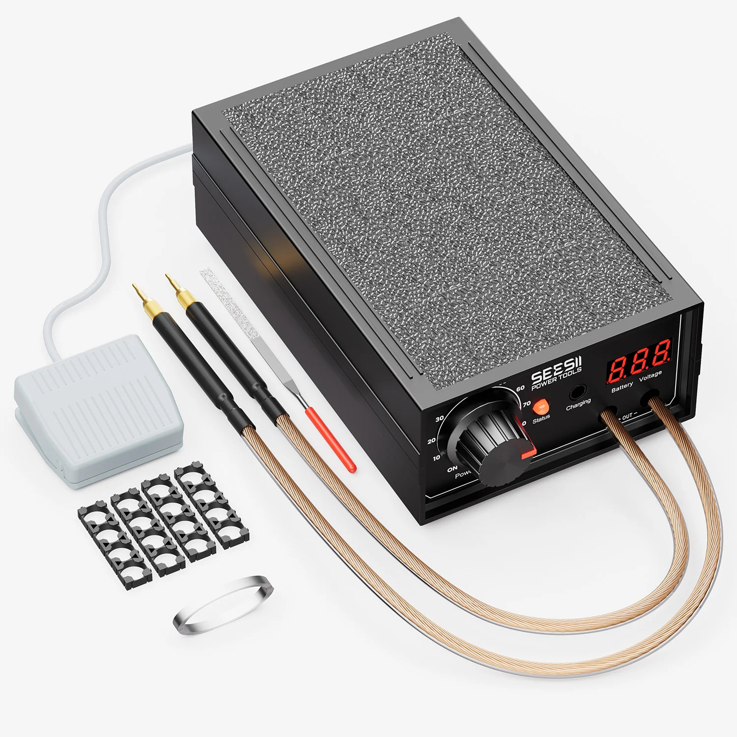 Saldatrice portatile a batteria SEESII, ideale per lavori fai-da-te, per la saldatura di batterie al litio 18650, nastri di nichel e fasce di nichel.