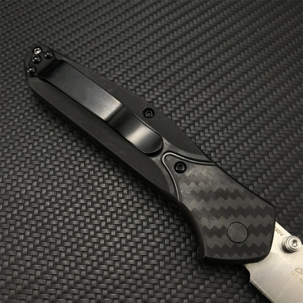 Tactical Osborne Pocket EDC Folding Knife S35V Reverse Tanto Blade Carbon Fiber Pattern Handles Outdoor Hunting Camping Tools