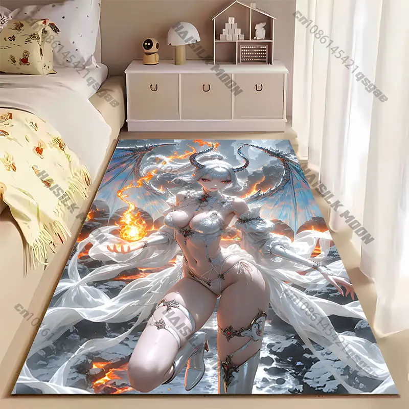 Fantasy character fiery elegance carpet Yoga living room room decor children's crawling mat doormat area rug games mat