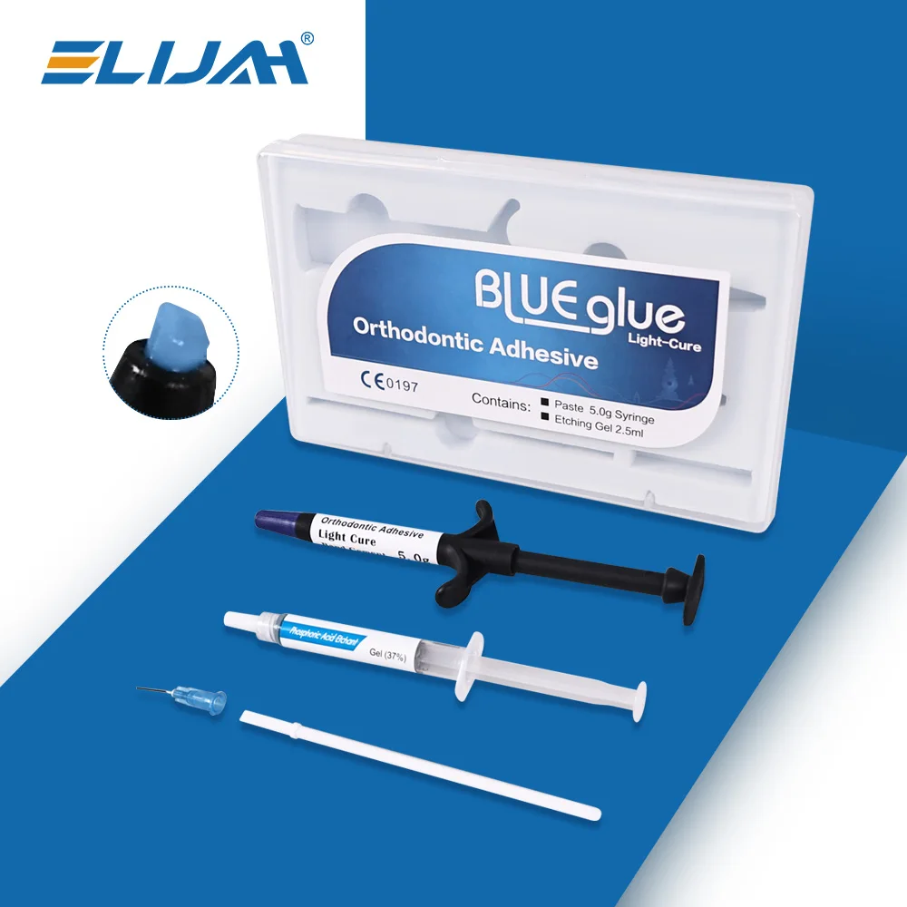 

Стоматологический ортодонтический клей Light Cure, синий клей, набор для ортодонтических брекетов, клейкая система, ортодонтические материалы