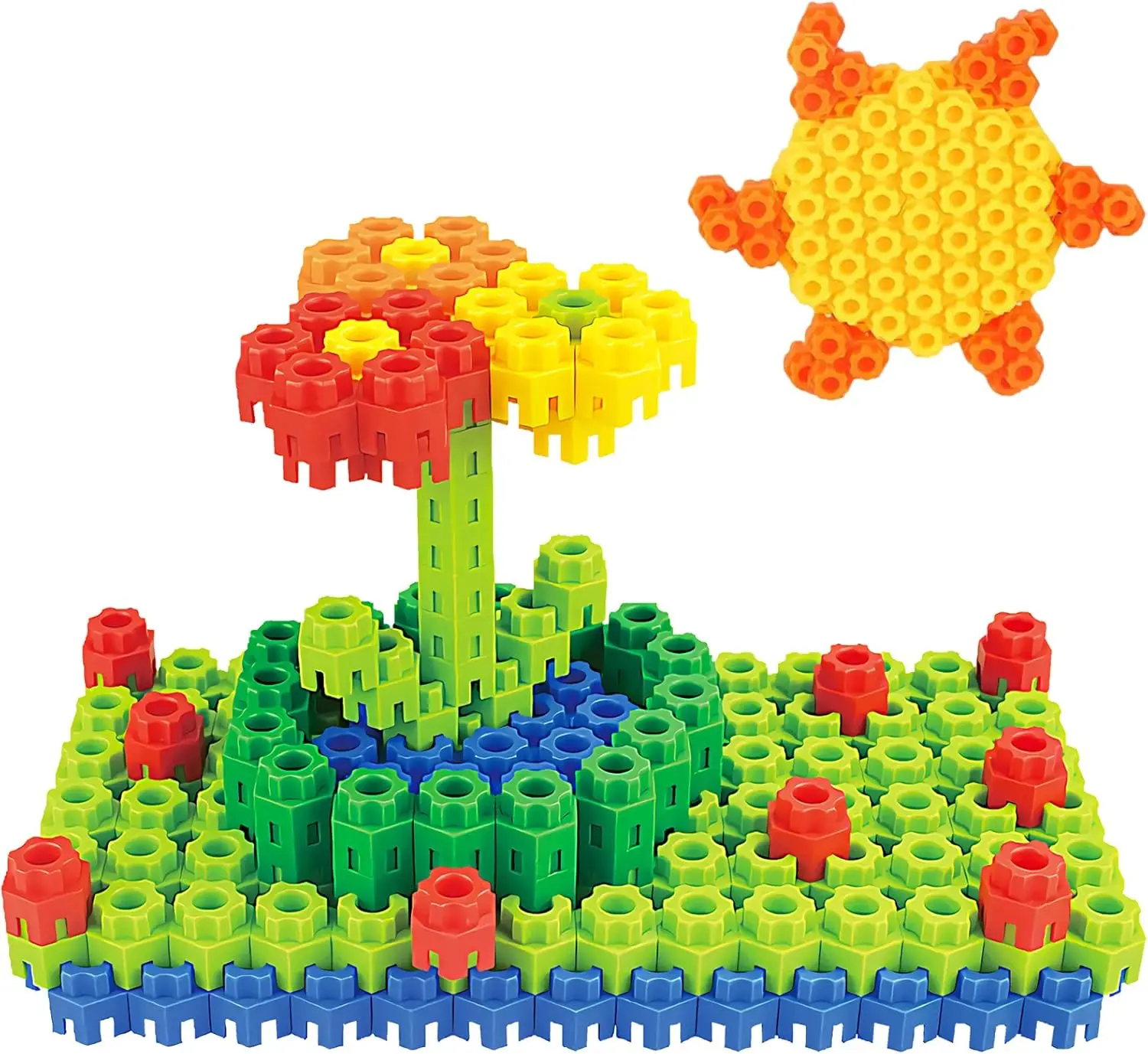Hexagonal Building Blocks, STEM Toys Building Sets Kids Building Toys for Boys Girls, Educational Kids Toys Connecting Toys