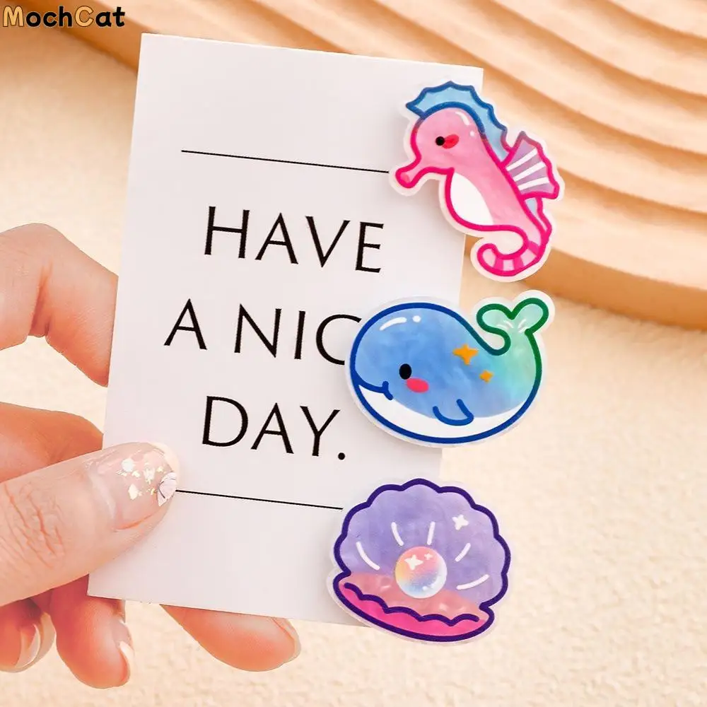 

Elegant Conch Ocean Fish Hairpin Coral Clownfish Jellyfish Hair Clips Acrylic Barrettes Animal Duckbill Clip Party