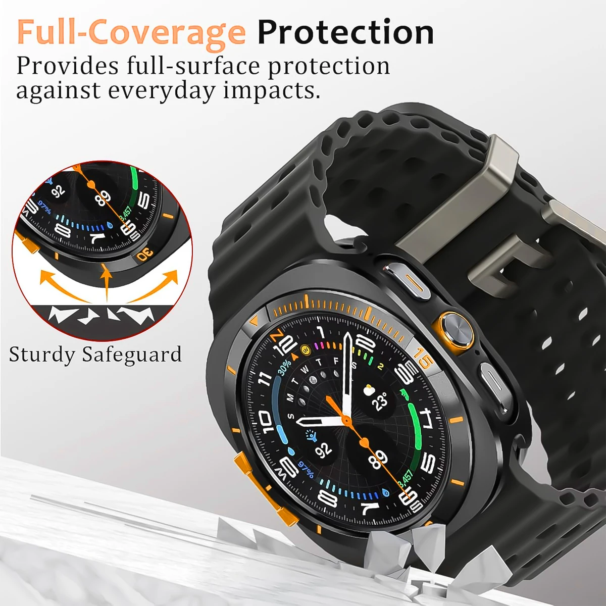 Metal Alloy Protective Case for Samsung Galaxy Watch Ultra 2025 47mm Hard Bumper Cover for Galaxy Watch 7 Ultra 47mm Accessories image 4