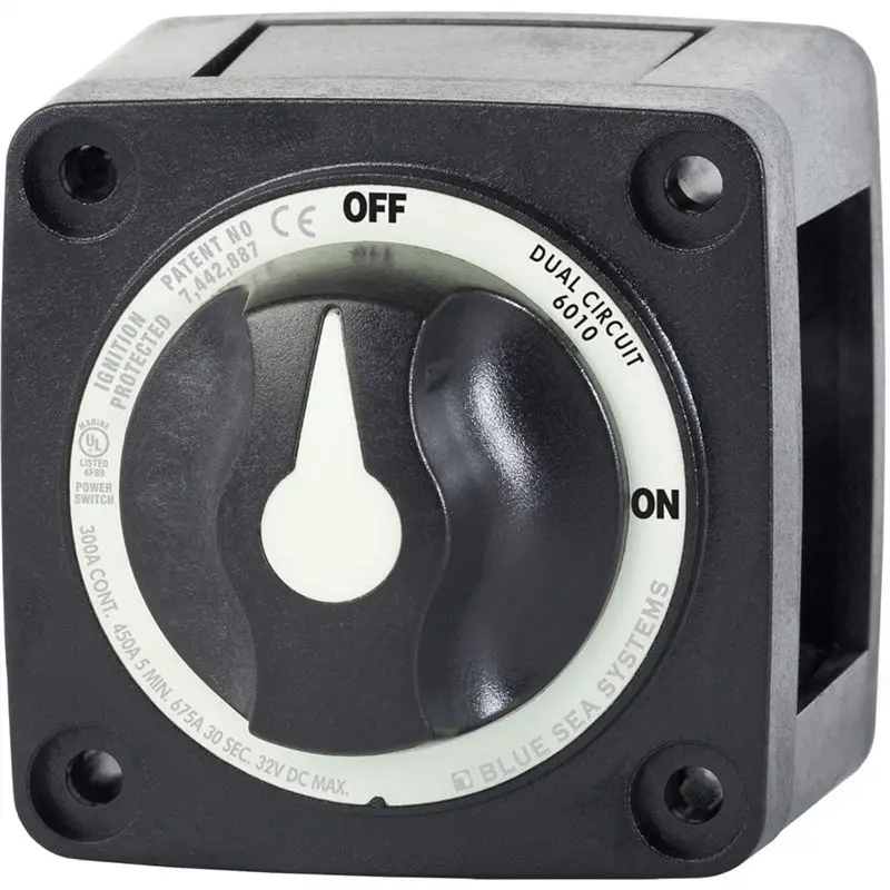 Black 300A Power Switch Marine Yacht RV Car Battery Modified Switch Includes Screws