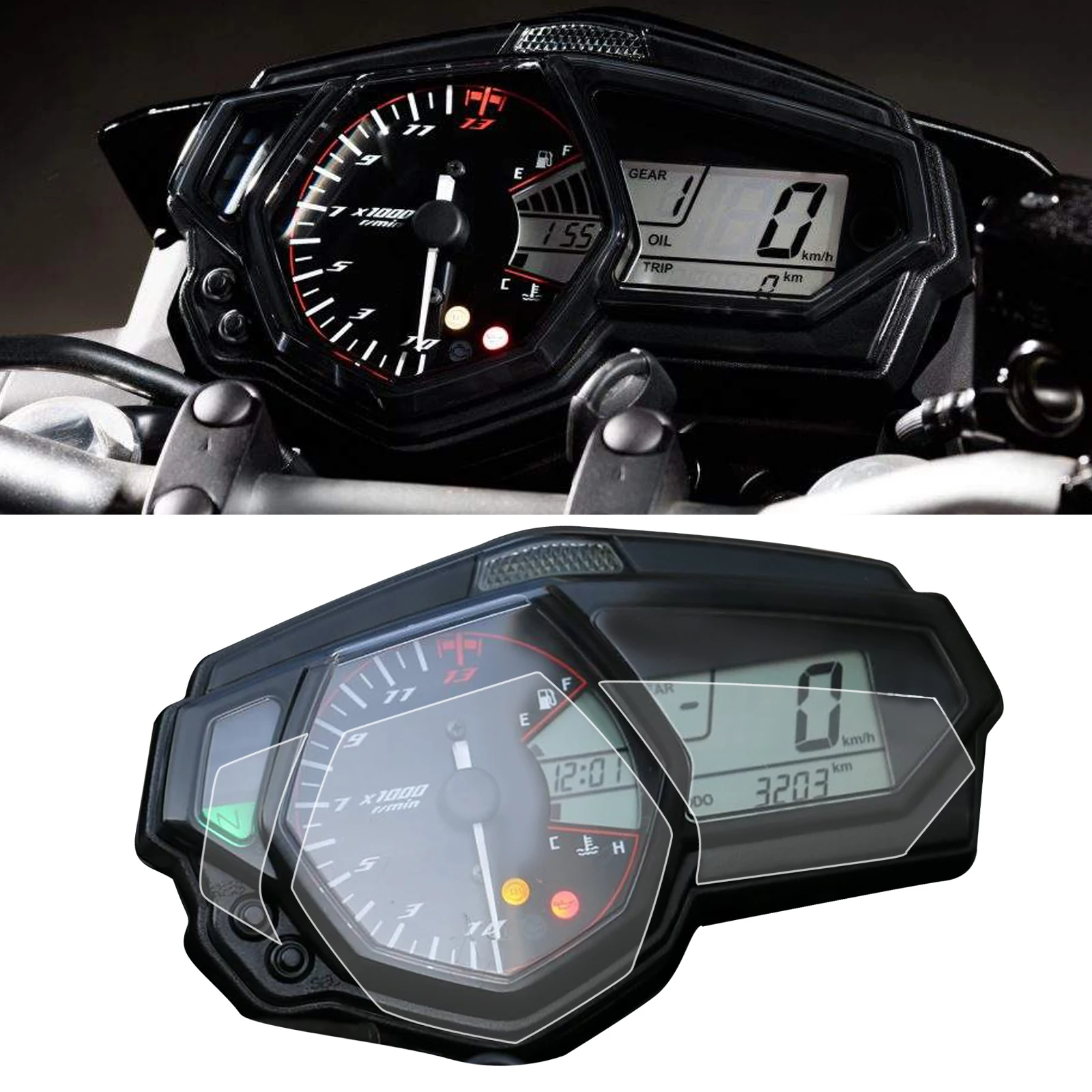 

For YAMAHA YZF R3 MT-03 YZF-R3 MT03 YZFR3 15-2017 Motorcycle Speedometer Guard Scratch Cluster Screen Protection Film Protector