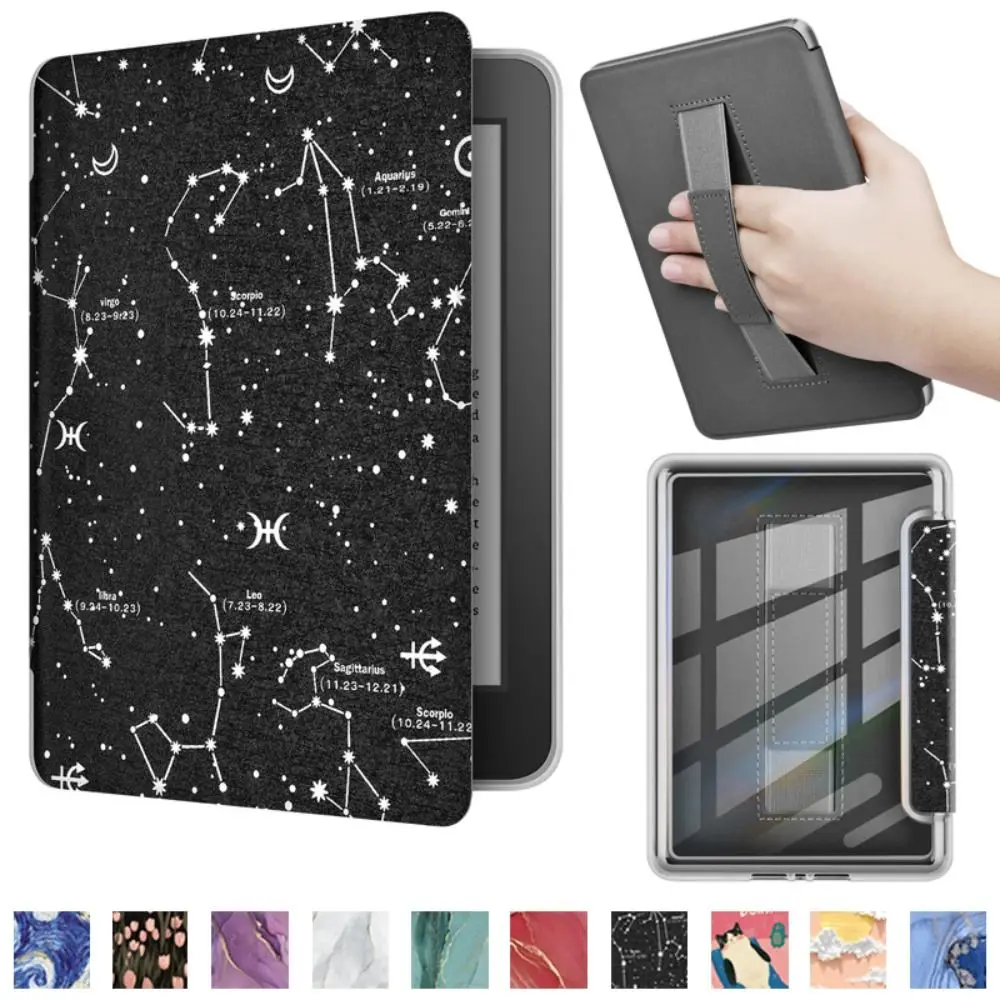 Hand Support e-Reader Case Acrylic Shockproof Smart Cover Auto Wake/Sleep for Kindle Paperwhite 12th Gen/ Colorsoft 2024 7 inch