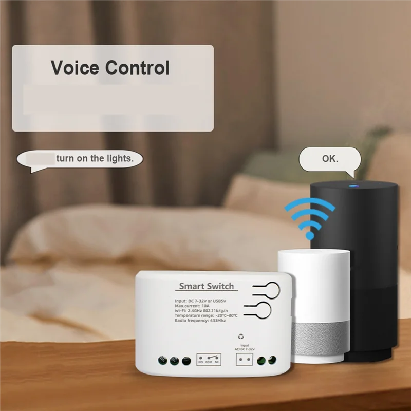 HLZS-Ewelink 컨트롤러 스위치 Wifi 스마트 온도 스위치 10A 온도 센서는 Alexa Google 홈과 함께 작동합니다.