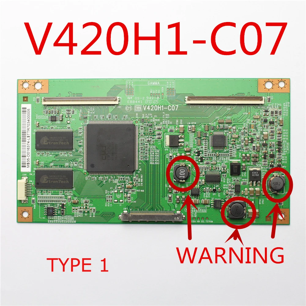 บอร์ดลอจิก V420H1-C07บอร์ด T-CON ซีโมดั้งเดิม V420H1C 07 V420H1C07การ์ด tcon papan ujian สำหรับทีวี