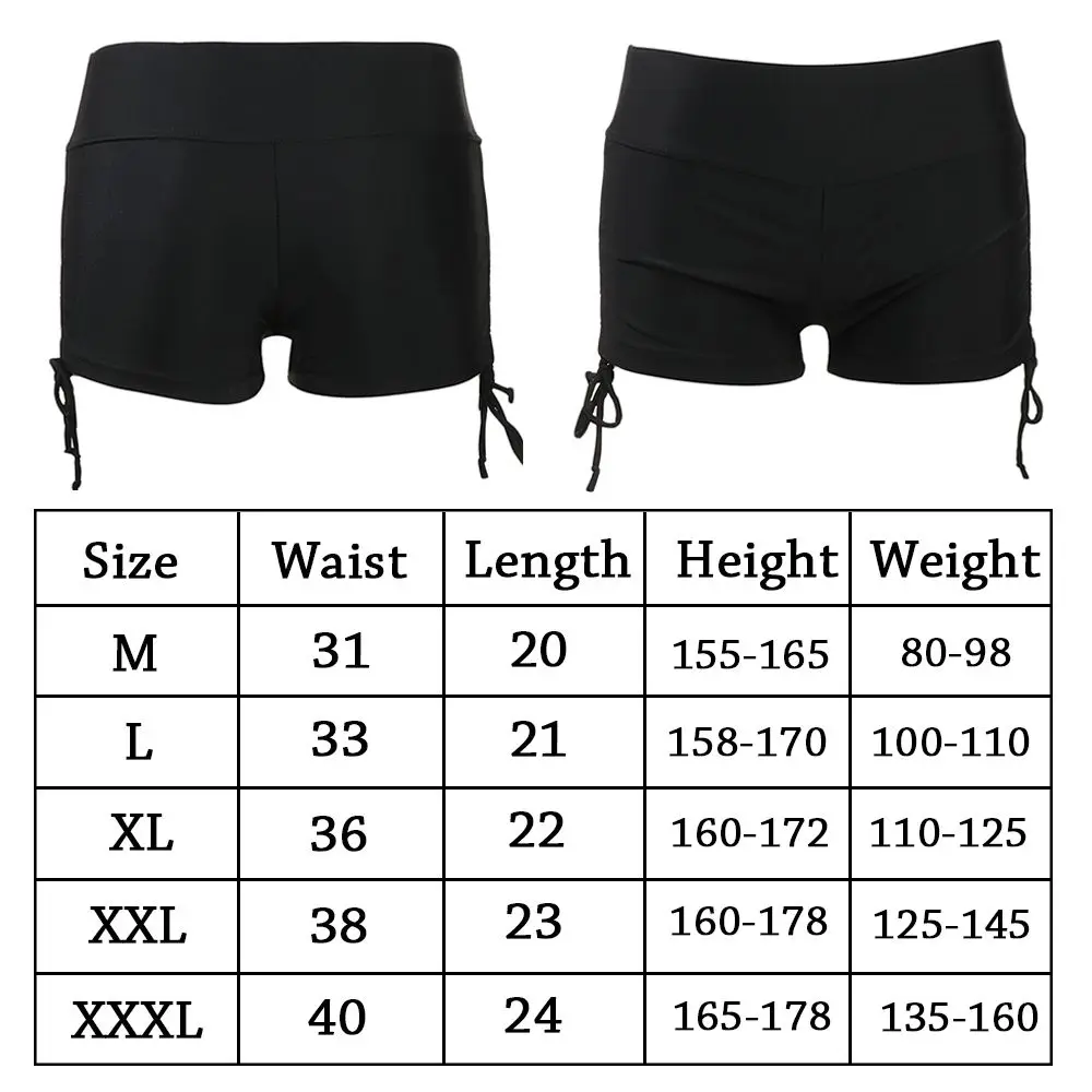 5 Sizes Fashion Womens Ladies Beach Pool Swim Shorts Boy Style Swimming Bikini Bottoms Swimwear Accessories