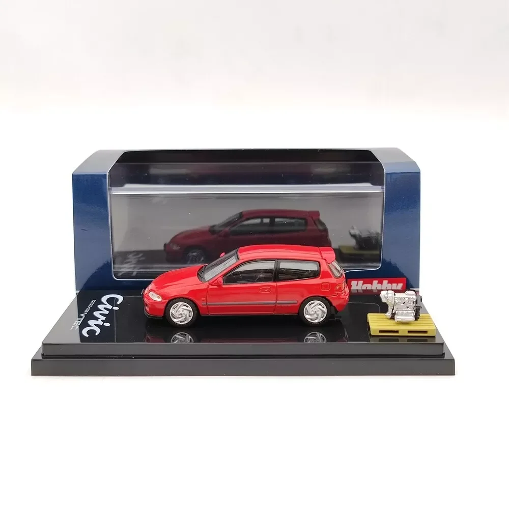 

Hobby Japan HJ641017GR 1/64 Civic EG6 SiR ii With Engine Display Model Red Diecast Model Car Collection Limited Edition Hobby To