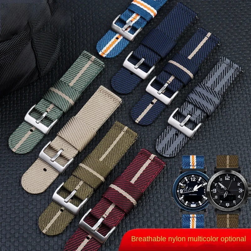 Nadaje się do 5497 Casio G-Shock PRG-600YB/650 5571 PRW6600Y serii oddychający nylonowy sportowy pasek do zegarka 24mm
