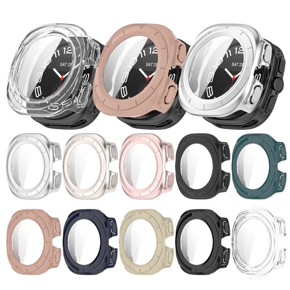 Case Cover and Tempered Glass Screen Protector For Samsung Watch 7 Ultra 47mm Frame High Quality PC Slim Protective Accessories