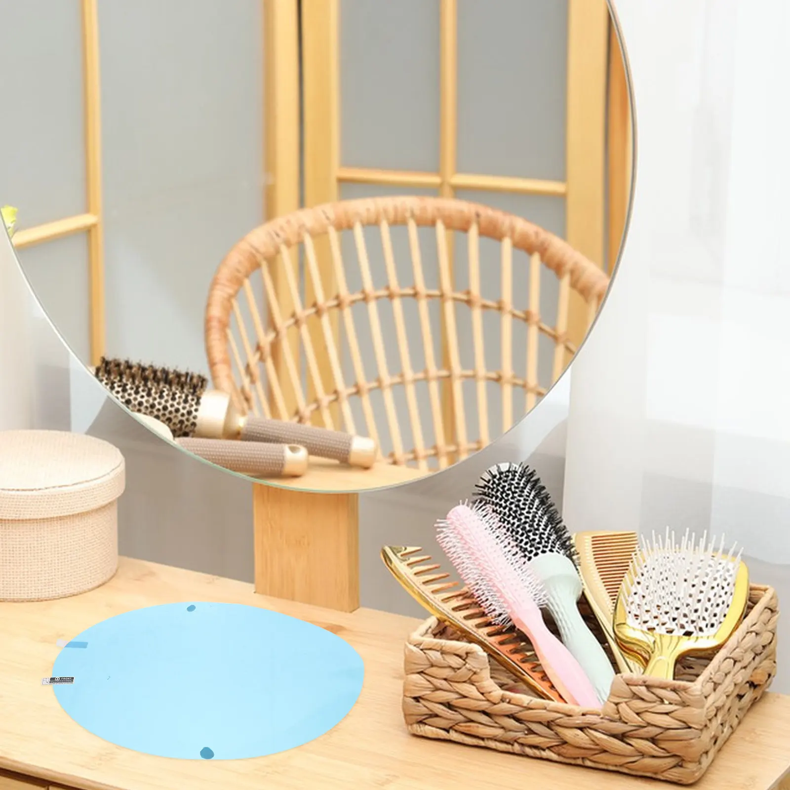 Bathroom Mirror Fog Film 11.4x8.6 Anti-Fog Waterproof Defogger Sticker Shower Mirror Protective Film Steam Resistant for Vanity