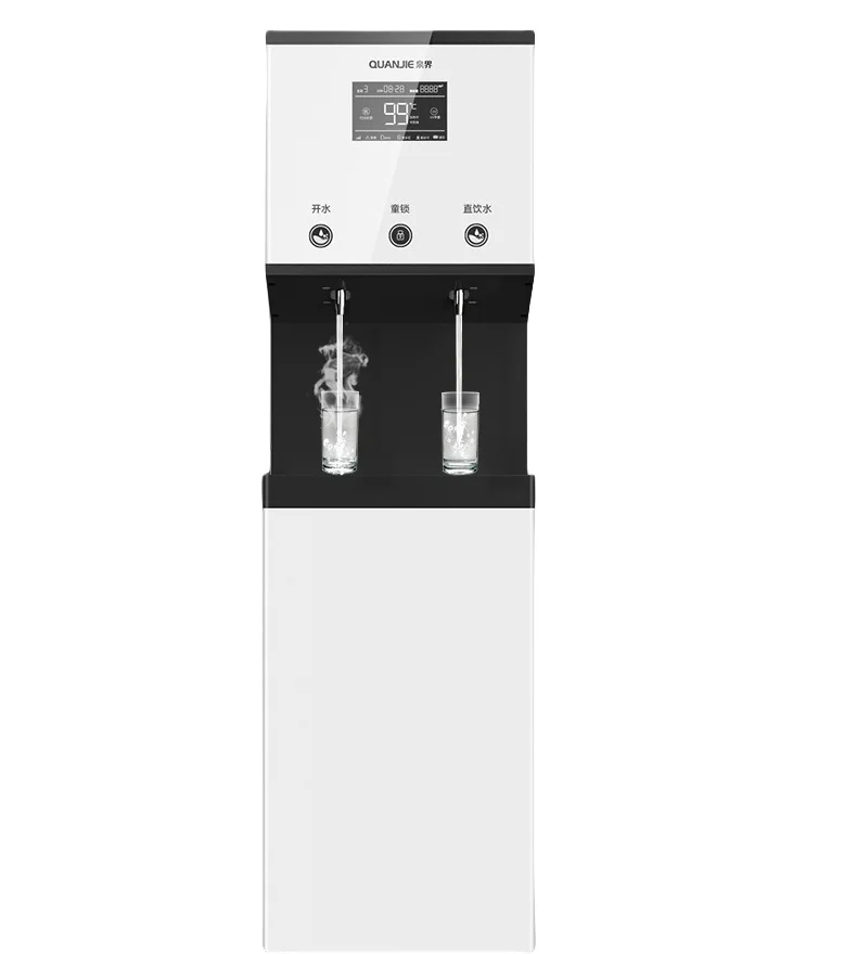 Electronic Compressor Cooling Stainless 304 Hot Drinkable Ro Water Filter Purifier Dispenser White Electric Water Bottles 220V