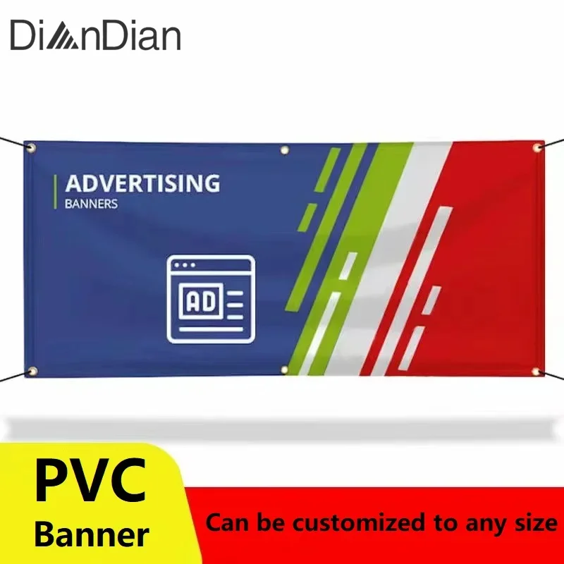 

DianDian Advertising Banner Customization Outdoor DIY LOGO Spray Cloth Signboard Background Print Pvc Viny Waterproof Sunscreen